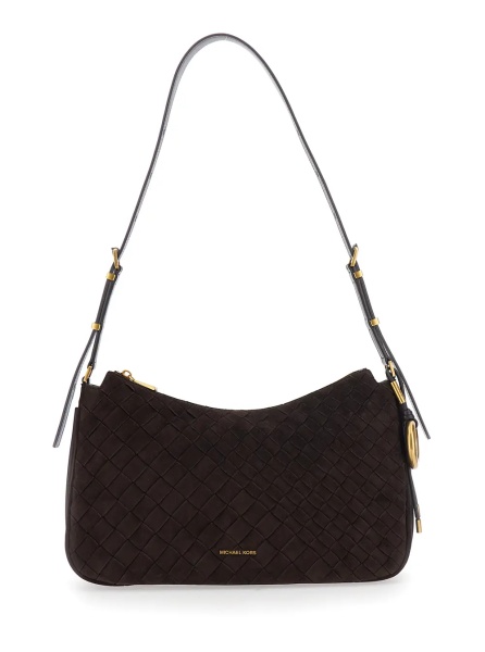 Geanta de umar NOLITA MEDIUM TZ CONVERTIBLE Shoulder Bag with gold details and brown logo for women