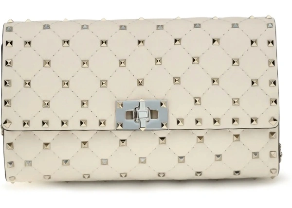 Geanta de umar Rockstud Spike quilted Nappa Shoulder Bag