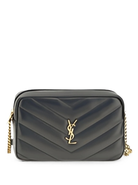 Geanta de umar Saint Laurent Loulou neagra din piele