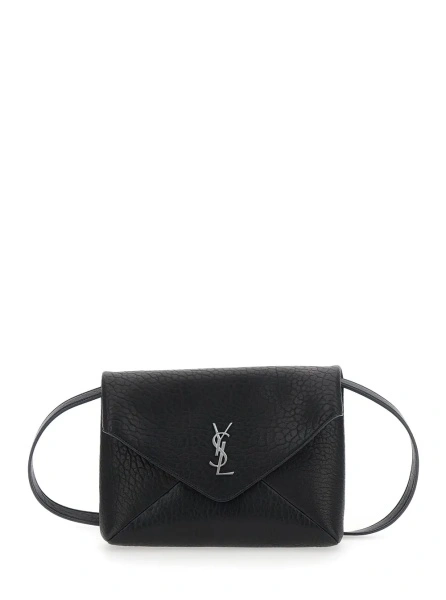 Geanta de umar Saint Laurent neagra din piele