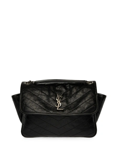Geanta de umar Saint Laurent Niki neagra din piele