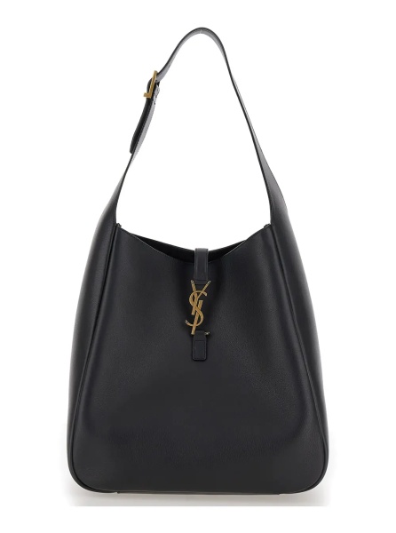 Geanta de umar Shoulder Bag 'Le 5 à 7 Grande' with Cassandre in Smooth Black Leather Woman
