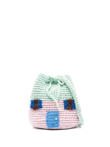 Geanta de umar Stella McCartney verde din bumbac