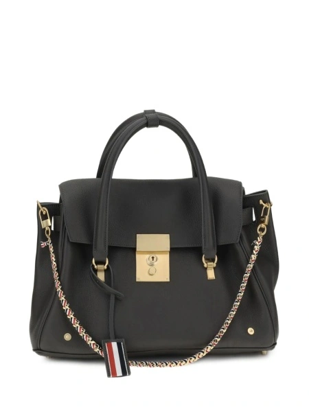 Geanta de umar Thom Browne neagra din piele