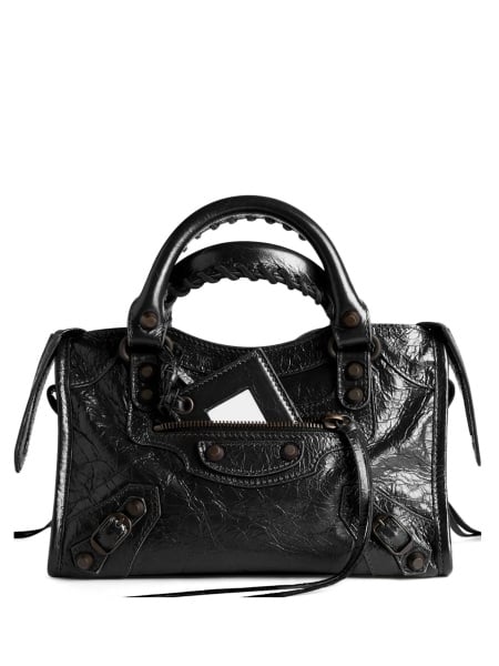 Geanta mini Balenciaga neagra din piele