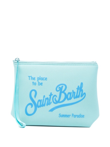 Geanta plic Mc2 Saint Barth albastra din polyester si material textil