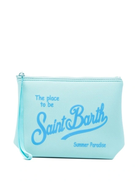 Geanta plic Mc2 Saint Barth albastra din polyester si material textil