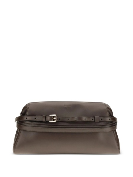 Geanta plic Moschino maro din piele