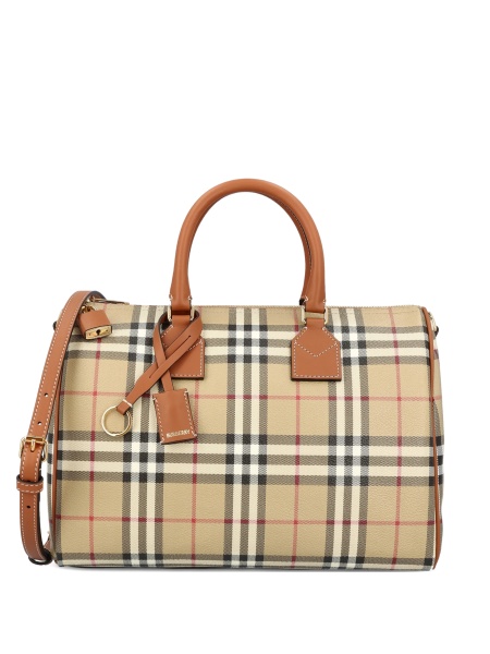 Geanta tip postas Burberry neutra din polyester si bumbac