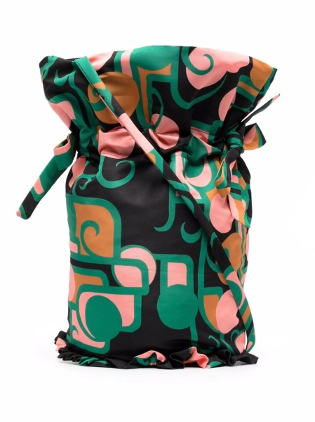 Geanta tip postas La DoubleJ neagra din polyester