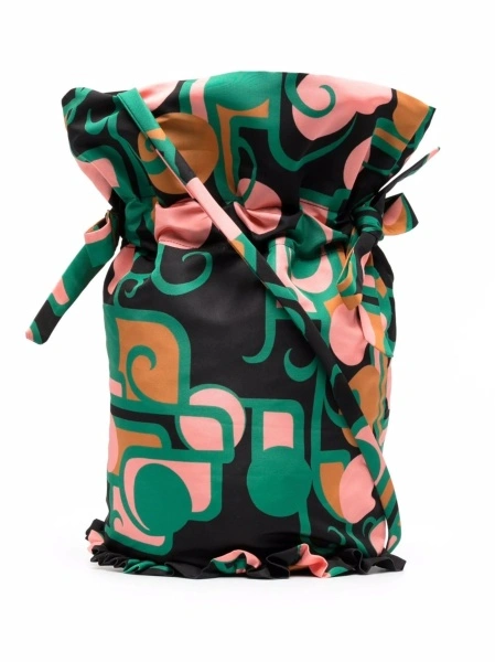Geanta tip postas La DoubleJ neagra din polyester