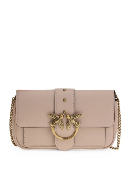Geanta tip postas Pinko roz din piele