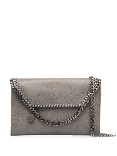 Geanta tip postas Stella McCartney falabella gri din poliuretan