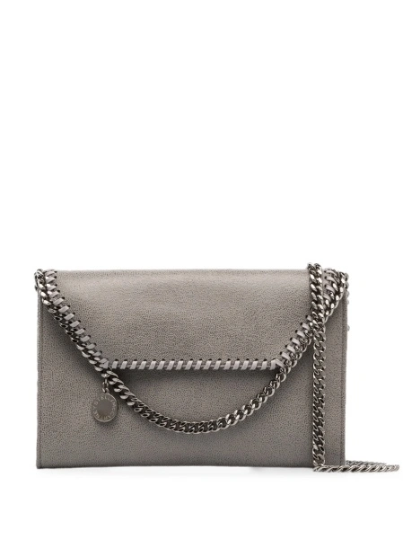 Geanta tip postas Stella McCartney falabella gri din poliuretan