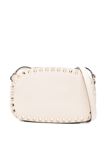 Geanta tip postas Valentino Garavani Rockstud neutra din piele