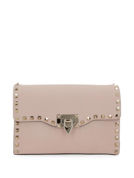 Geanta tip postas Valentino Garavani Rockstud roz din piele