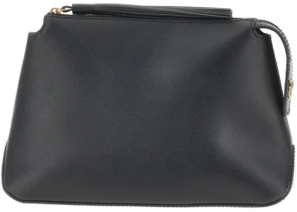 Genti Leather pouch with tassel