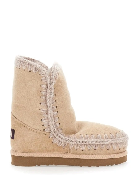 Ghete 'Eskino' Pink Ankle Boots in Patent Suede Girl