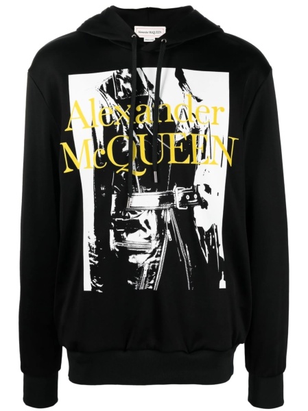 Hanorac Alexander McQueen negru din poliamida