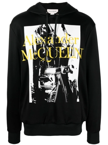 Hanorac Alexander McQueen negru din poliamida
