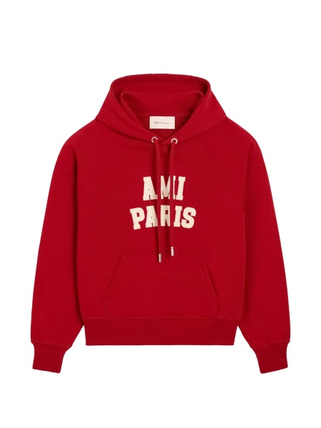Hanorac AMI Paris rosu din bumbac organic