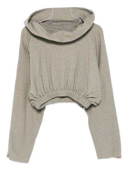 Hanorac Rick Owens gri din poliester reciclat si bumbac organic