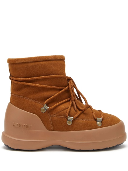 Incaltaminte Moon Boot maro din piele intoarsa