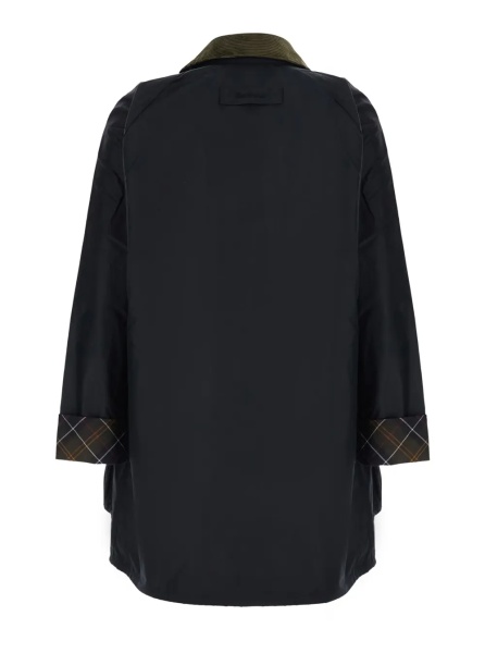 Jacheta Beaufort Waxed Jacket with shirt collar and pockets, in cotton and polyurethane, blue, man