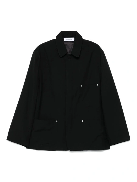 Jacheta camasa ETUDES STUDIO neagra din lana si polyester