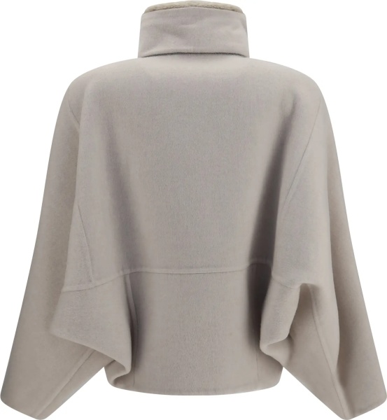 Jacheta Double-faced virgin wool and cashmere Outerwear with detachable shearling insert