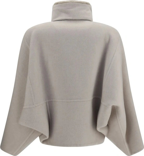 Jacheta Double-faced wool and cashmere Jacket with detachable shearling insert