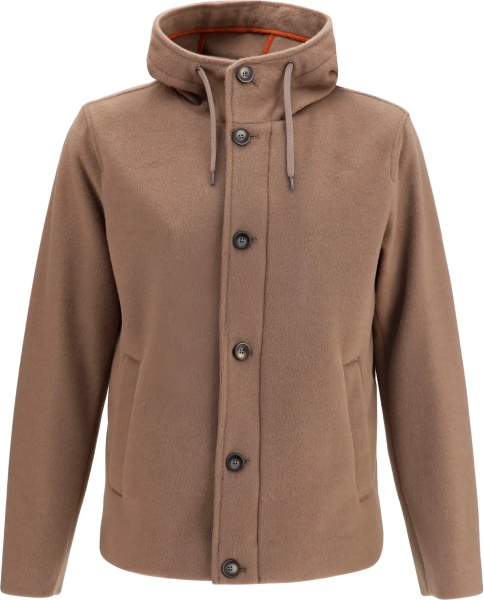 Jacheta Hooded button-front Jacket