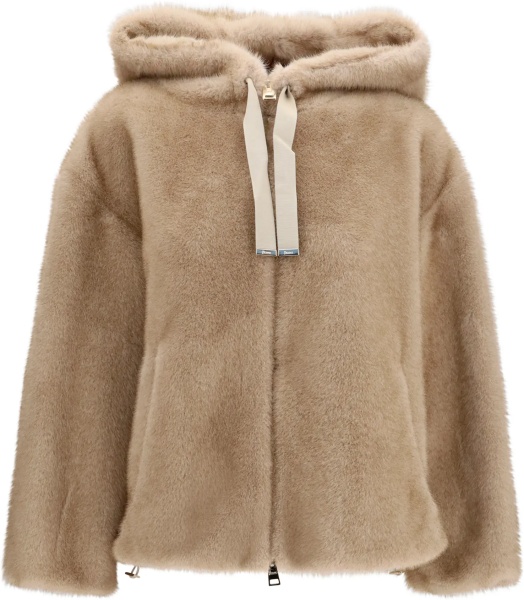Jacheta Hooded Jacket in eco-fur