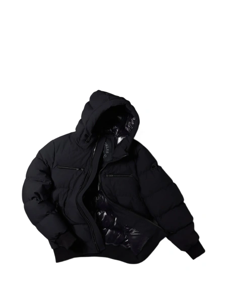 Jacheta Moose Knuckles neagra din nylon si elastan