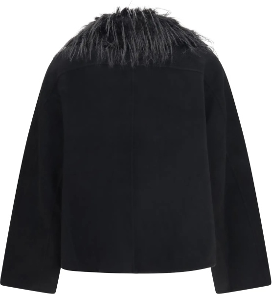 Jacheta Rafe Jacket with faux-fur collar