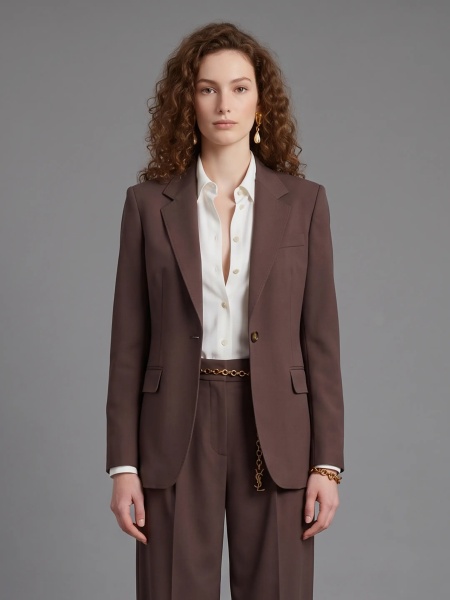 Jacheta Single-Breasted Jacket In Stretch Canvas
