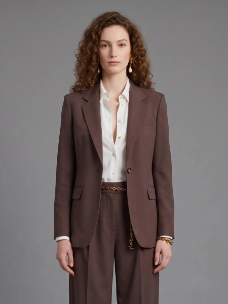 Jacheta Single-Breasted Jacket In Stretch Canvas