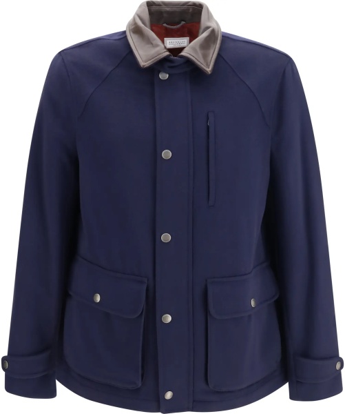 Jacheta Virgin wool Jacket withnappa inserts