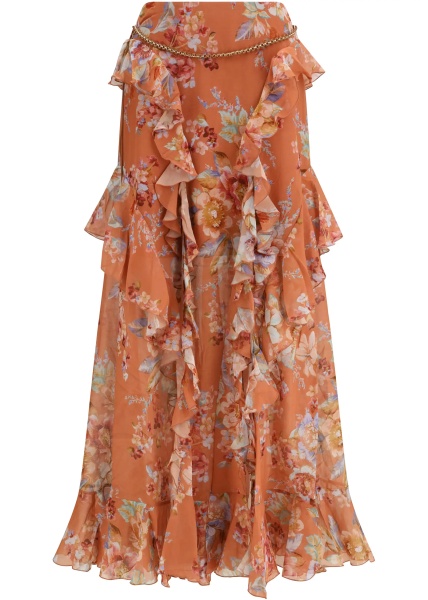 Long Ruffle Skirt