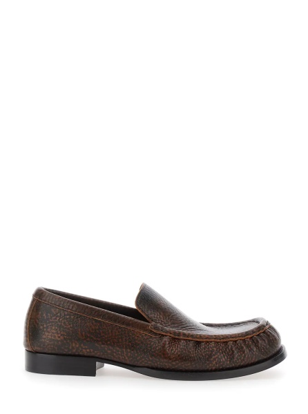 Mocasini Loafers with brown calf details for men