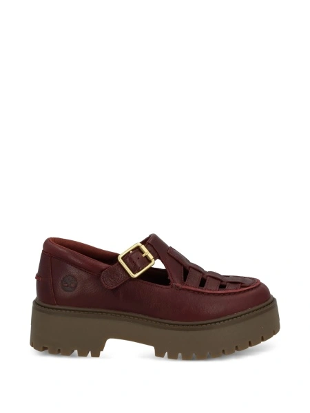 Mocasini Timberland rosii din piele intoarsa