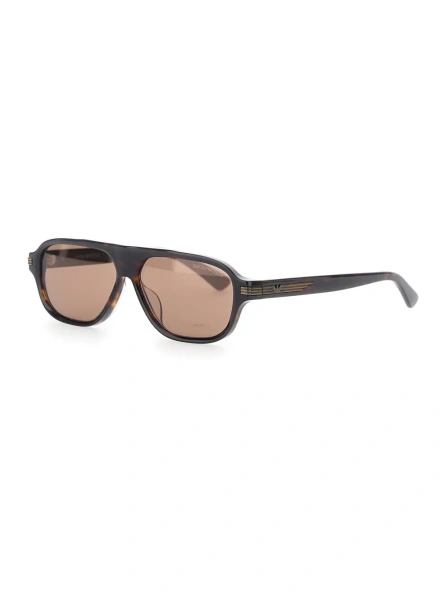 Ochelari Brown sunglasses with oval lenses and logo on the temple in acetate for men