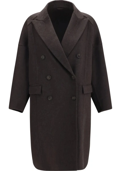 Palton Brunello Cucinelli maro din casmir