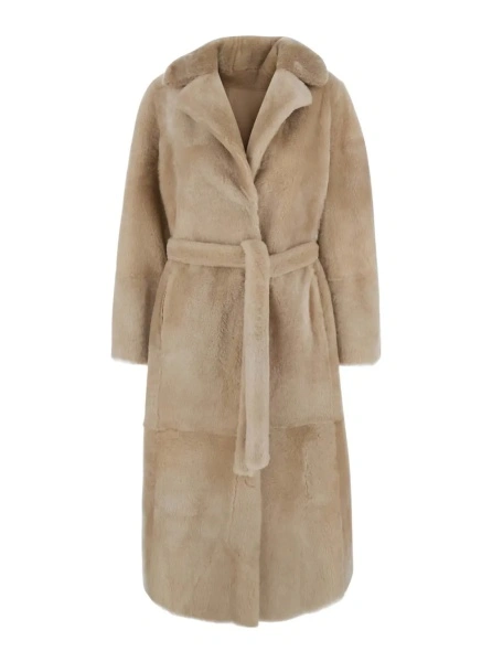 Palton Coat 120cm with shirt collar and front closure women pink