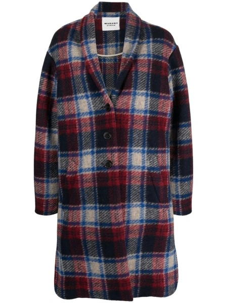 Palton ISABEL MARANT ETOILE albastru din polyester si lana