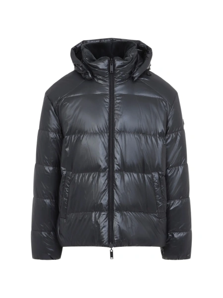 Palton Moose Knuckles negru din nylon