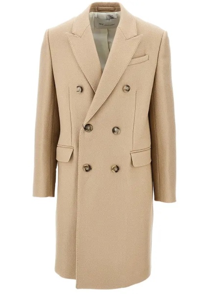 Palton Wool gabardine double-breasted coat