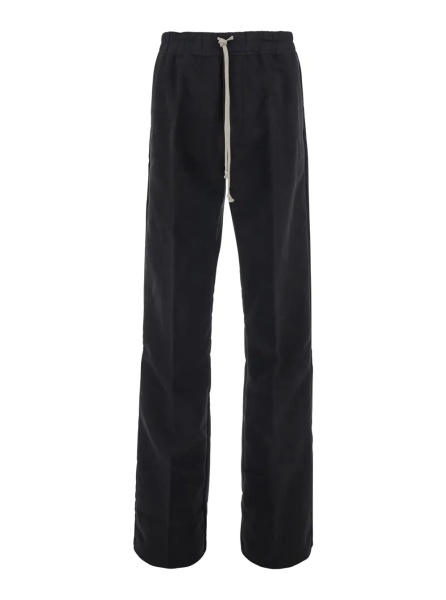 Pantaloni Black Pants with elasticated waistband with oversized drawstring in Cotton for Men