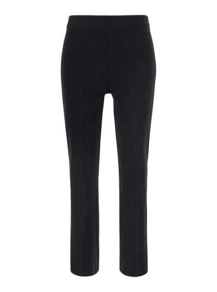 Pantaloni Black Trousers with fitted design and tone-on-tone stitching in fabric for women