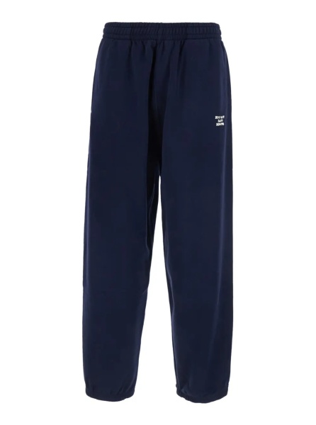 Pantaloni Blue Pants with elasticated waist and slogan on the front in cotton for men